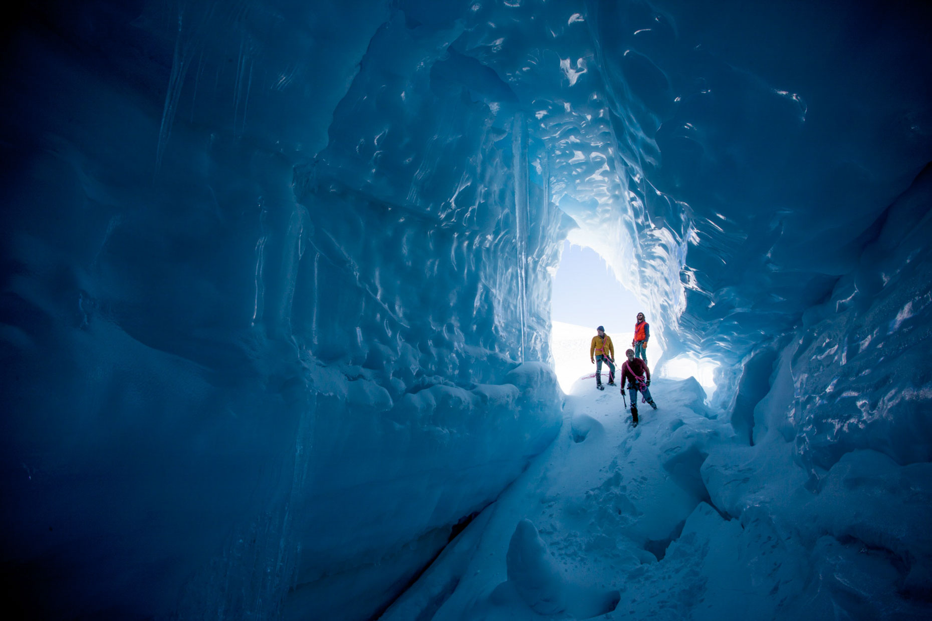 Ice cave, Franz Joseph Glacier, shot for NZA Heritage Fine Clothing 